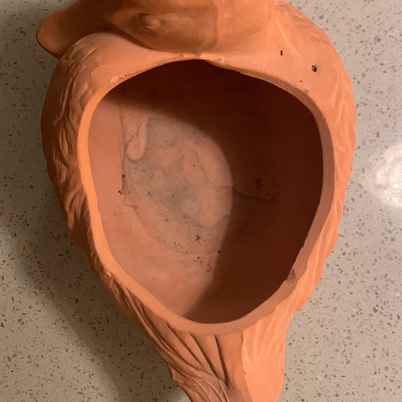 Terracotta vintage planter duck sculpture. Stamped c Thomas pottery - Picture 2 of 4